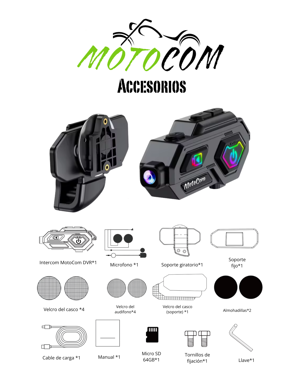 Intercomunicador MotoCom Pro DVR